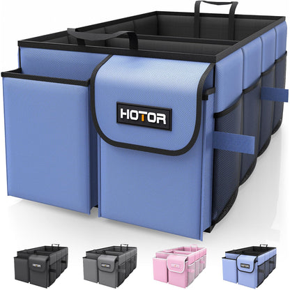 HOTOR Trunk Organizer - Foldable Car Organizer for SUVs & Sedans Storage