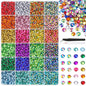 Rainbow Flatback Rhinestones for Crafting and 3PCS B7000 Glue (Set 1), 2 Boxes of 4500 PCS Resin Rhinestones Gems Charms for Bedazzling DIY Crafts Tumblers Shoes Fabric Clothing Nail Art