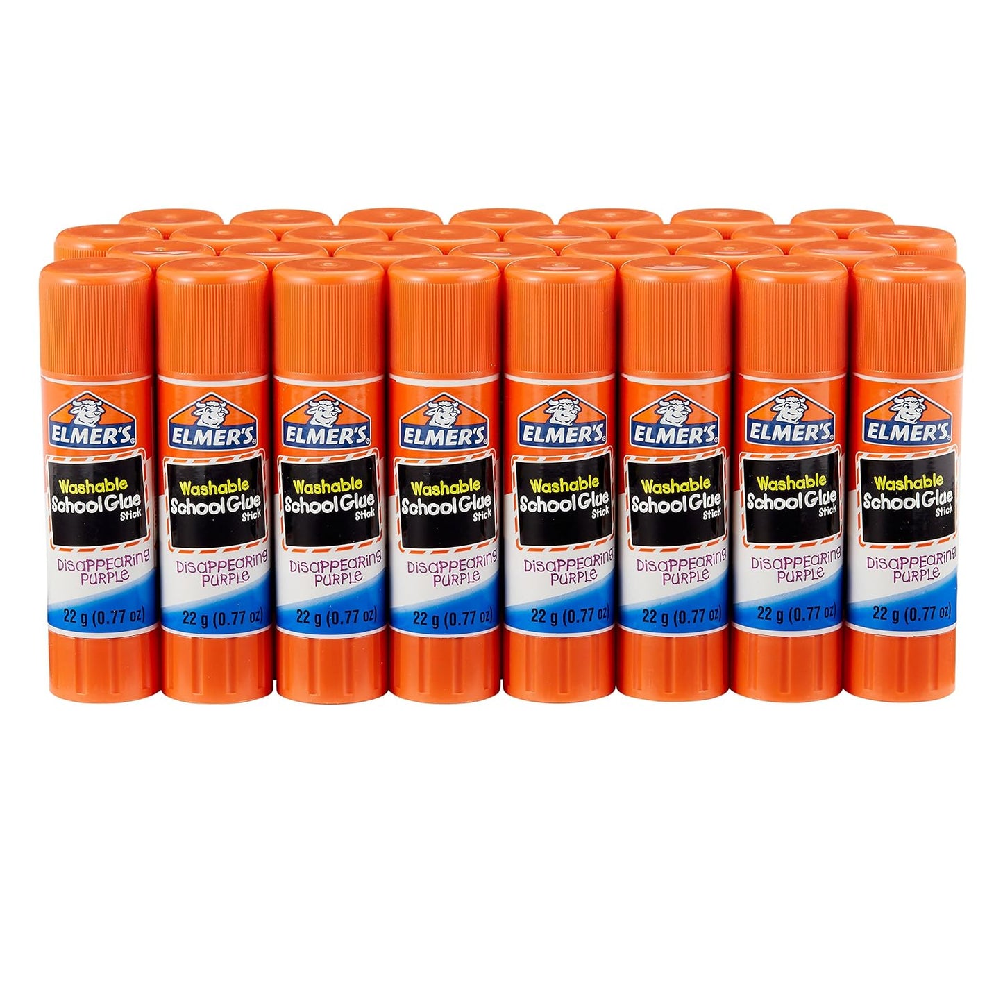 Elmer's Disappearing Purple School Glue Sticks, Washable, 22 Grams, 3 Count - Poster, Vision Board, Back to School Supplies, #1 Teacher Brand