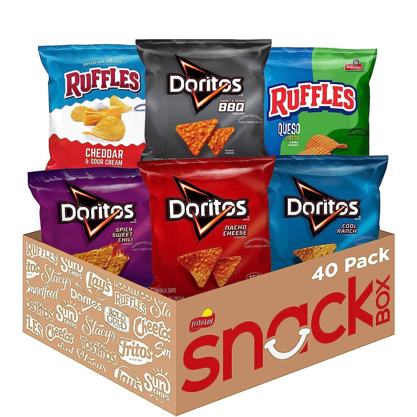 Frito-Lay Ultimate Snack Care Package, Favorites Mix, Variety Assortment of Chips, Cookies, Crackers & More, 40 Count