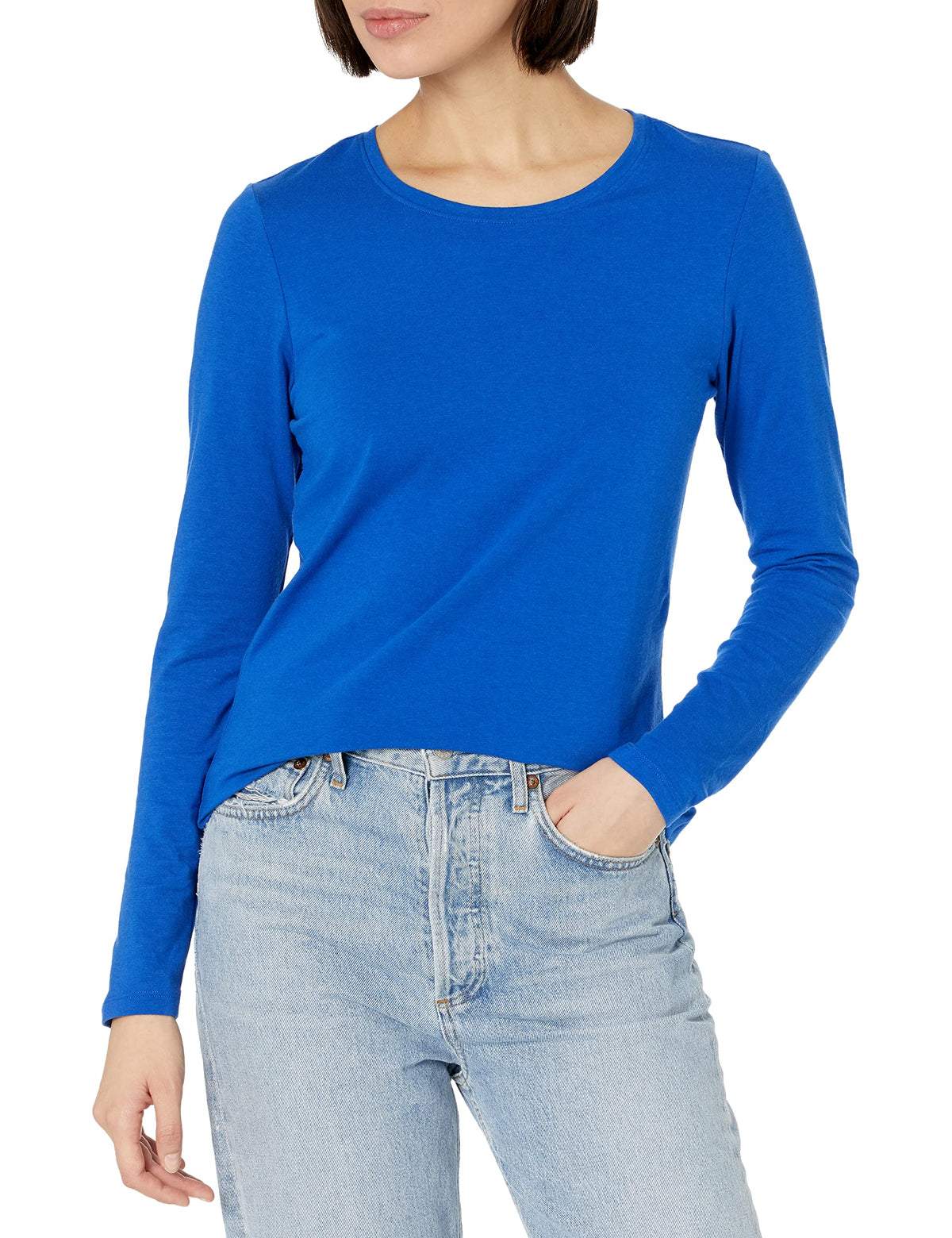 Amazon Essentials Women's Regular-Fit Long-Sleeve Crewneck T-Shirt