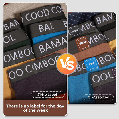 BAMBOO COOL Ultra Soft & breathable Mens Underwear Boxer Briefs Pack