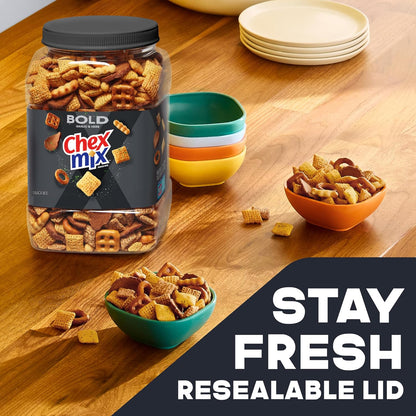 Chex Mix Bold Garlic & Herb Snack Mix, Resealable Tub, 20 oz