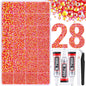 Rainbow Flatback Rhinestones for Crafting and 3PCS B7000 Glue (Set 1), 2 Boxes of 4500 PCS Resin Rhinestones Gems Charms for Bedazzling DIY Crafts Tumblers Shoes Fabric Clothing Nail Art
