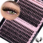 Goddvenus Pre-made Spikes Lash Clusters Wispy Manga Eyelash Clusters