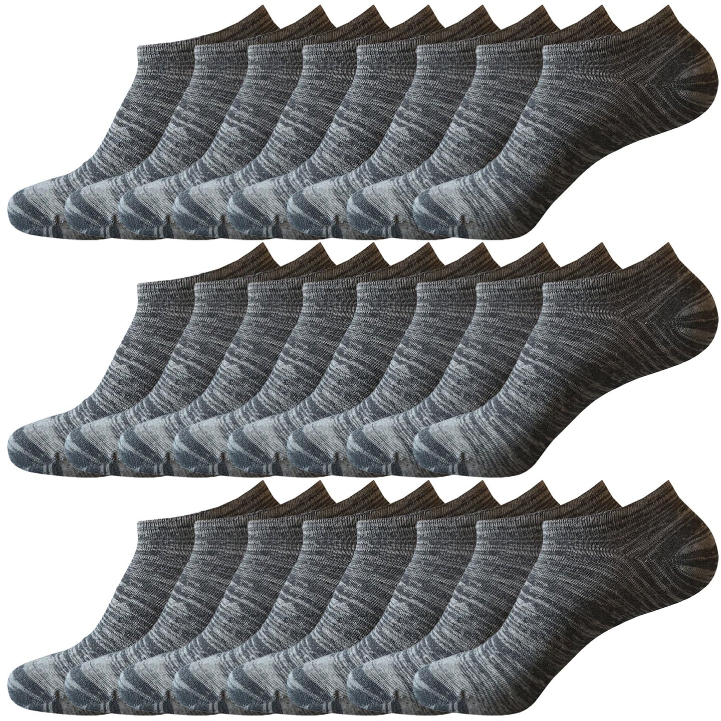 12-30 Pairs Low Cut Ankle Socks for Women No Show Casual Breathable Athletic Socks Bulk for Sport