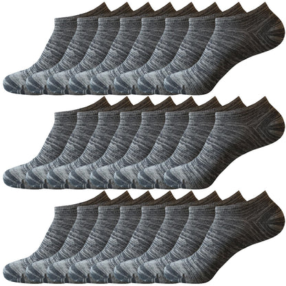 12-30 Pairs Low Cut Ankle Socks for Women No Show Casual Breathable Athletic Socks Bulk for Sport