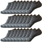 12-30 Pairs Low Cut Ankle Socks for Women No Show Casual Breathable Athletic Socks Bulk for Sport
