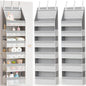 Criusia Over the Door Organizer, Heavy-Duty 6-Shelf Hanging Storage with 13 Mesh Pockets, 55lbs Capacity Behind the Door Storage for Nursery, Bathroom, Bedroom, and Dorm, White