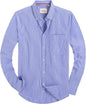 Alimens & Gentle Mens Solid Oxford Shirt Long Sleeve Dress Shirt Work Casual Button Down Shirts with Pocket