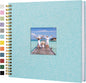 12"x12" Scrapbook Photo Album Linen Cover 40 Sheets 80 Pages White Paper