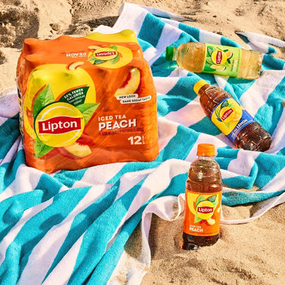 Lipton Zero Sugar Iced Tea, Green Tea Citrus, 16.9 fl oz Bottles, (12 Pack), 100% DV Vitamin C