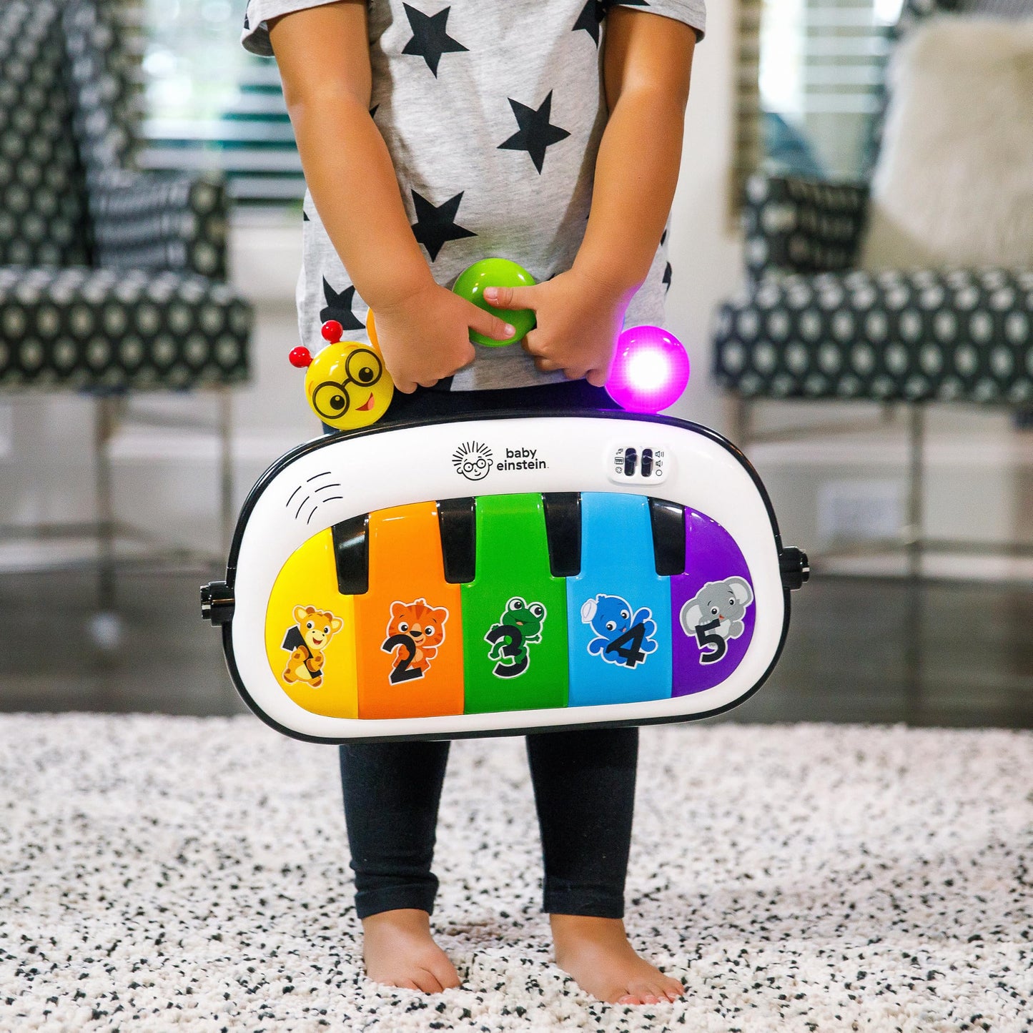 Baby Einstein 4-in-1 Kickin' Tunes Music and Language Play Gym and Piano Tummy Time Activity Mat