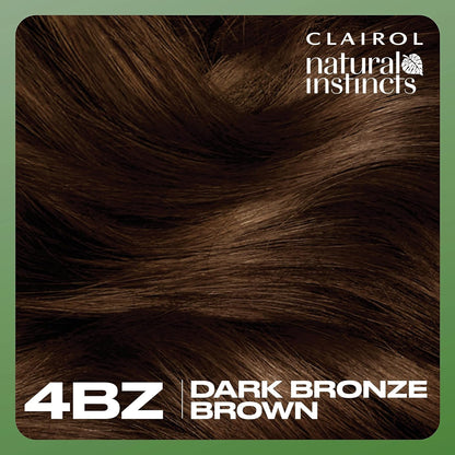 Clairol Natural Instincts Demi-Permanent Hair Dye, 4 Dark Brown | 1 Pack