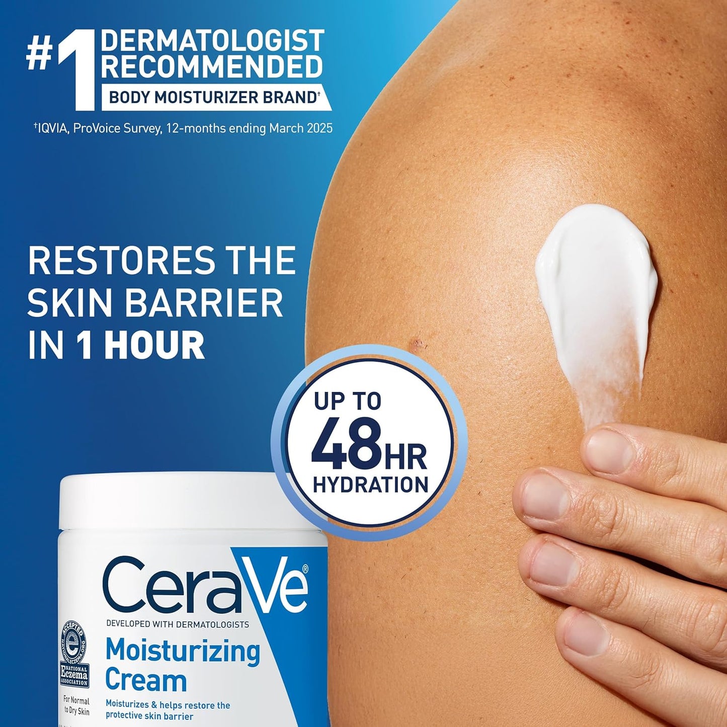 CeraVe Moisturizing Cream, Face & Body Moisturizer for Dry Skin, 19oz