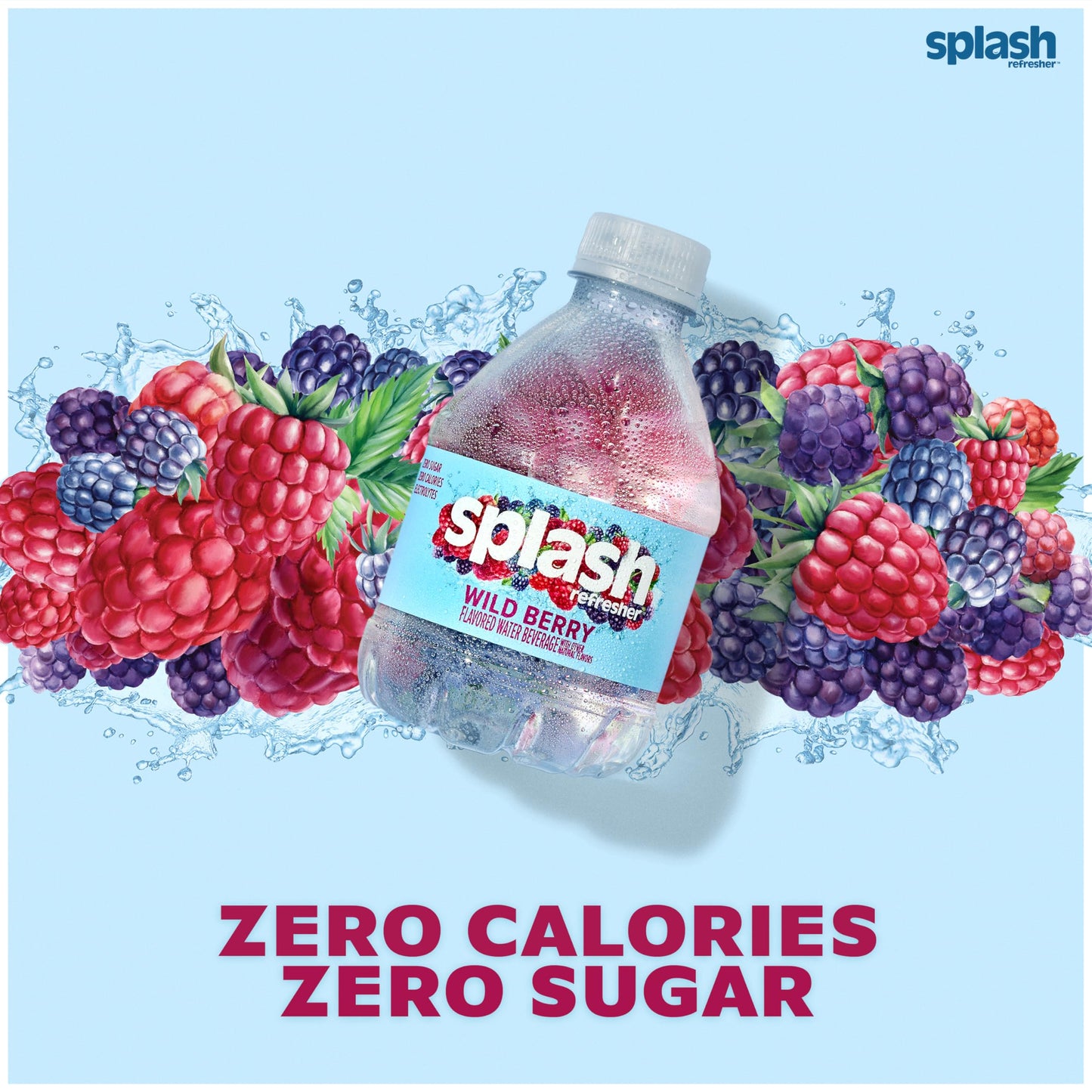 SPLASH REFRESHER Flavored Water Bottles, Mandarin Orange - 6 Pack