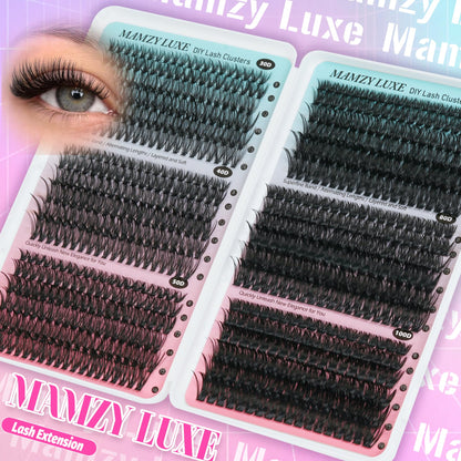 Lash Clusters Wispy 100D Eyelash Clusters 10-18mm Fluff Cluster Eyelash Extensions D Curl No Plastic Feel Individual Lashes Extension 204 Pcs Versatile False Eyelashes Clusters