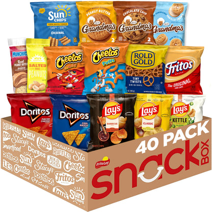 Frito-Lay Ultimate Snack Care Package, Favorites Mix, Variety Assortment of Chips, Cookies, Crackers & More, 40 Count