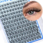 Goddvenus Brown Wispy Eye Lash Clusters Kit Natural Cluster Eyelash Extensions Kit False Eyelash Clusters Fluffy DIY Individual Lash Extensions Kit C Curl