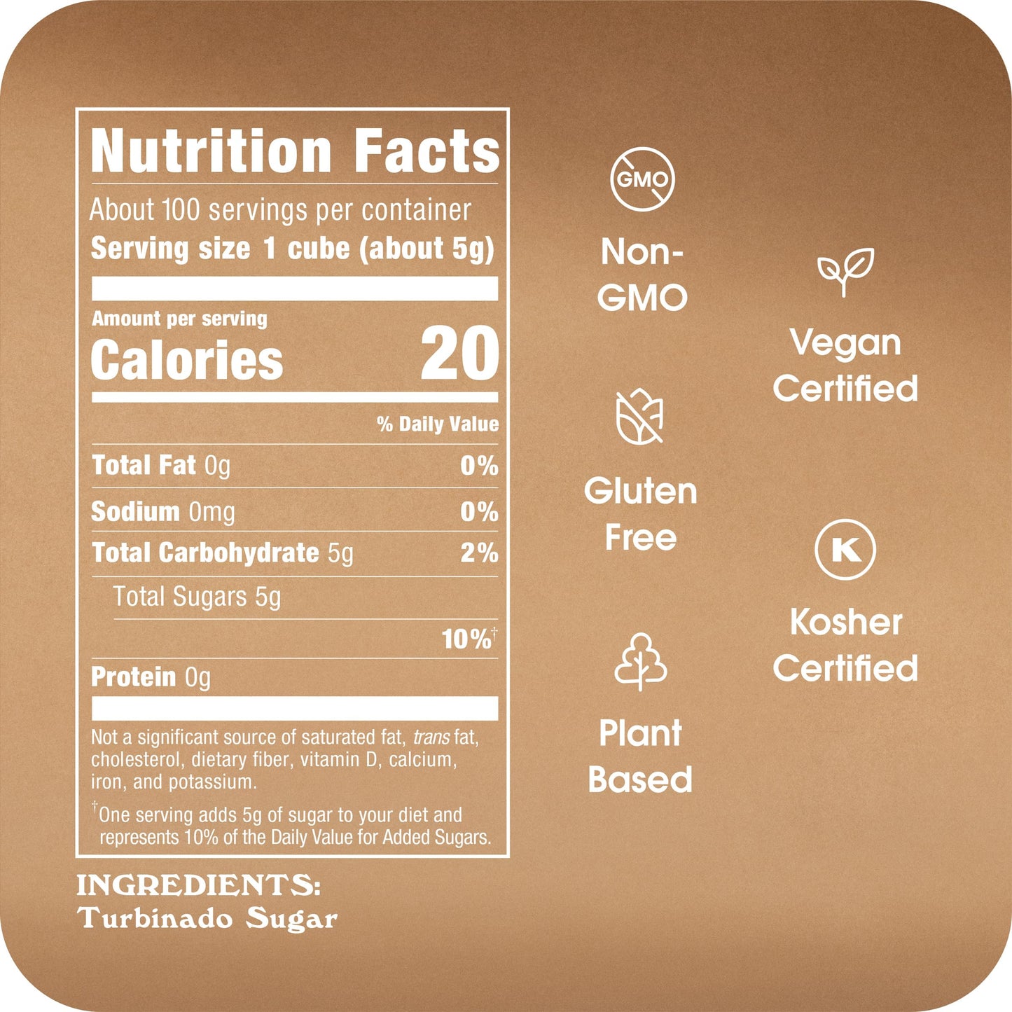 In The Raw Granulated Turbinado Cane Sugar, 2 lb Box, Pure, All-Natural Turbinado Sugar, Non-GMO Project Verified, Kosher, Vegan and Gluten Free (Pack of 12)