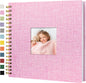 12"x12" Scrapbook Photo Album Linen Cover 40 Sheets 80 Pages White Paper
