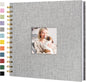12"x12" Scrapbook Photo Album Linen Cover 40 Sheets 80 Pages White Paper