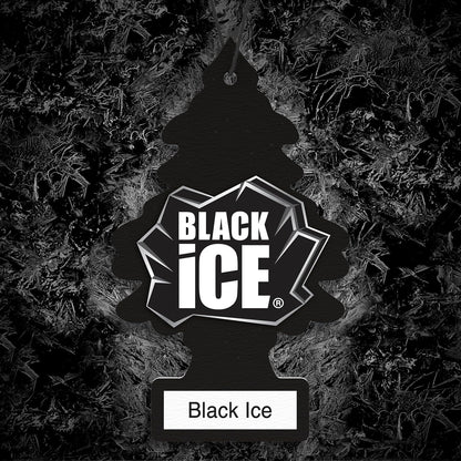 LITTLE TREES Car Air Freshener | Hanging Tree Provides Long Lasting Scent for Auto and Home | Black Ice, 24 Air Fresheners