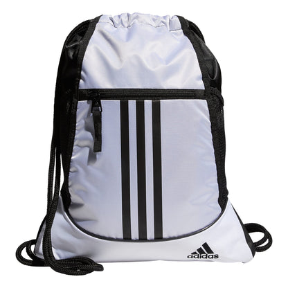 adidas Alliance Sackpack – Drawstring Backpack for Sports, Small Gym Bag, Preloved Teal Green/Black/3, OSFA