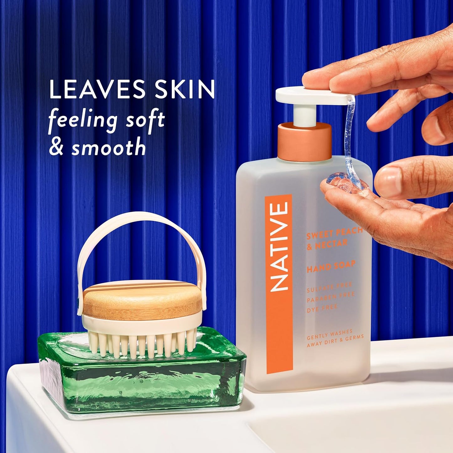 Native Liquid Hand Soap, Toasted Vanilla & Honey Scent, Non-Drying Formula for Soft, Smooth Hands, Made with Plant-Based Cleansers, Sulfate & Paraben Free, 13 oz Bottle