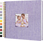 12"x12" Scrapbook Photo Album Linen Cover 40 Sheets 80 Pages White Paper