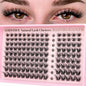 Goddvenus Brown Wispy Eye Lash Clusters Kit Natural Cluster Eyelash Extensions Kit False Eyelash Clusters Fluffy DIY Individual Lash Extensions Kit C Curl