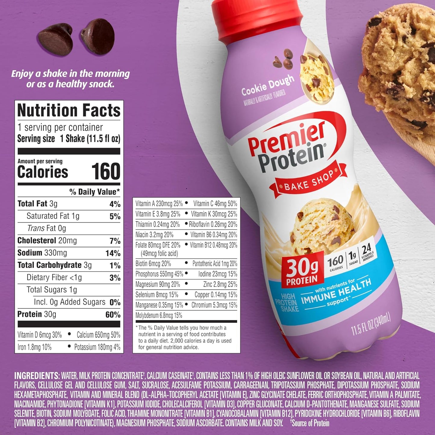 Premier Protein 30g High Protein Shake, Chocolate, 12 Pack