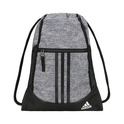 adidas Alliance Sackpack – Drawstring Backpack for Sports, Small Gym Bag, Preloved Teal Green/Black/3, OSFA
