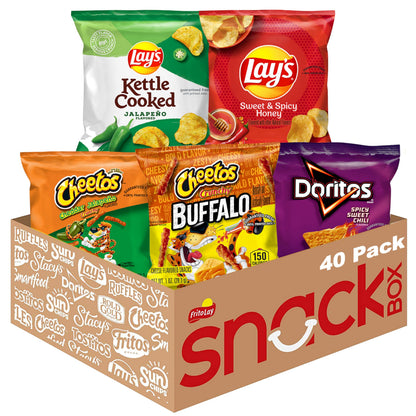 Frito-Lay Ultimate Snack Care Package, Favorites Mix, Variety Assortment of Chips, Cookies, Crackers & More, 40 Count