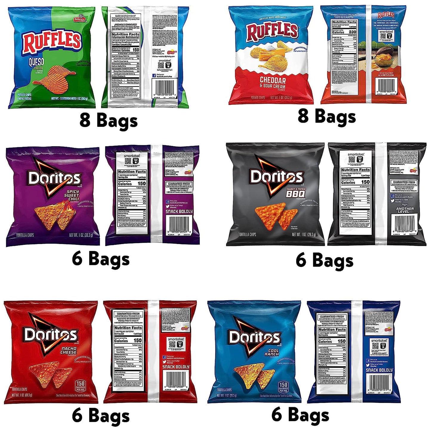 Frito-Lay Ultimate Snack Care Package, Favorites Mix, Variety Assortment of Chips, Cookies, Crackers & More, 40 Count