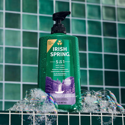 Irish Spring Mens Body Wash, Moisture Blast Body Wash for Men, Feel Fresh All Day, 30 Oz Pump Bottle
