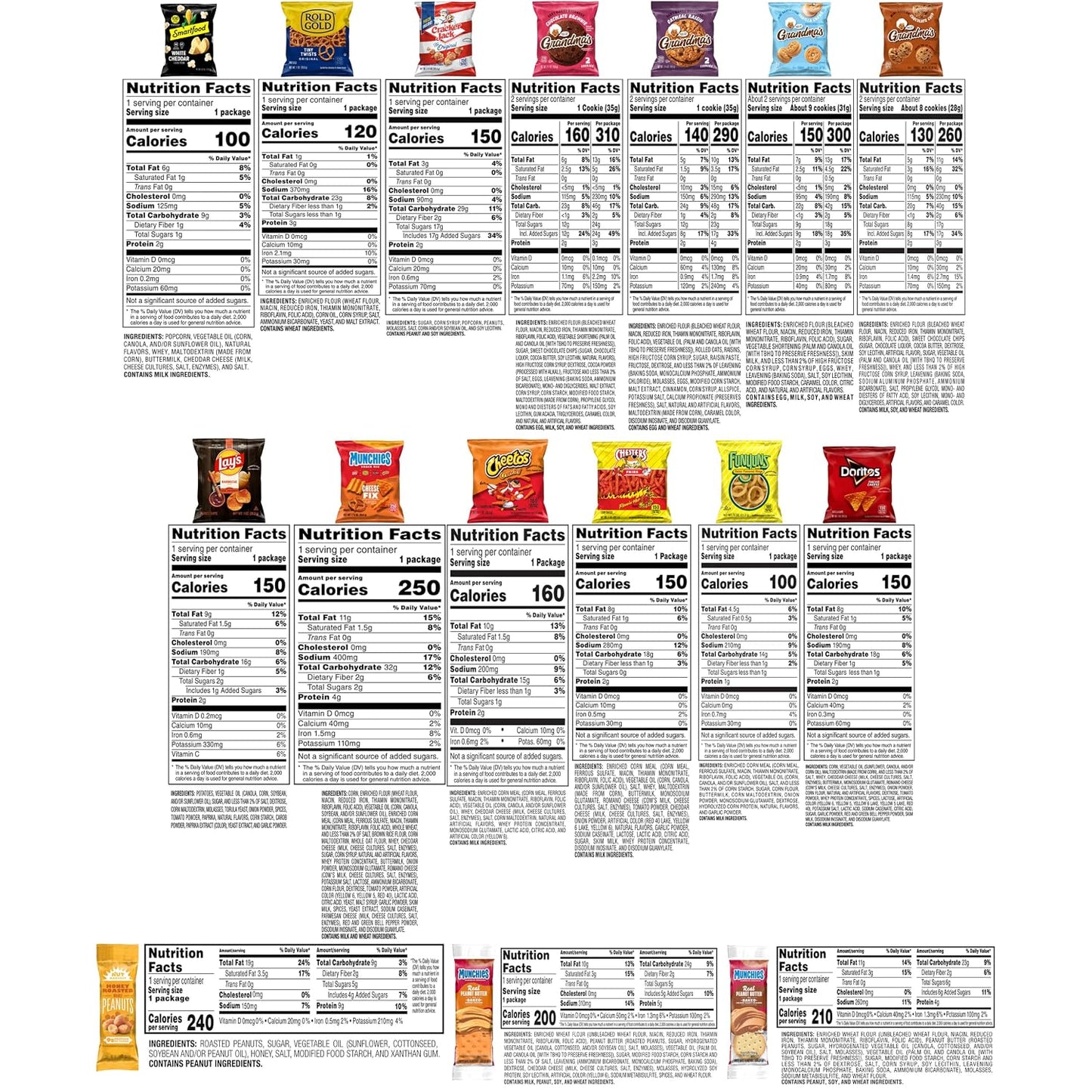 Frito-Lay Ultimate Snack Care Package, Favorites Mix, Variety Assortment of Chips, Cookies, Crackers & More, 40 Count