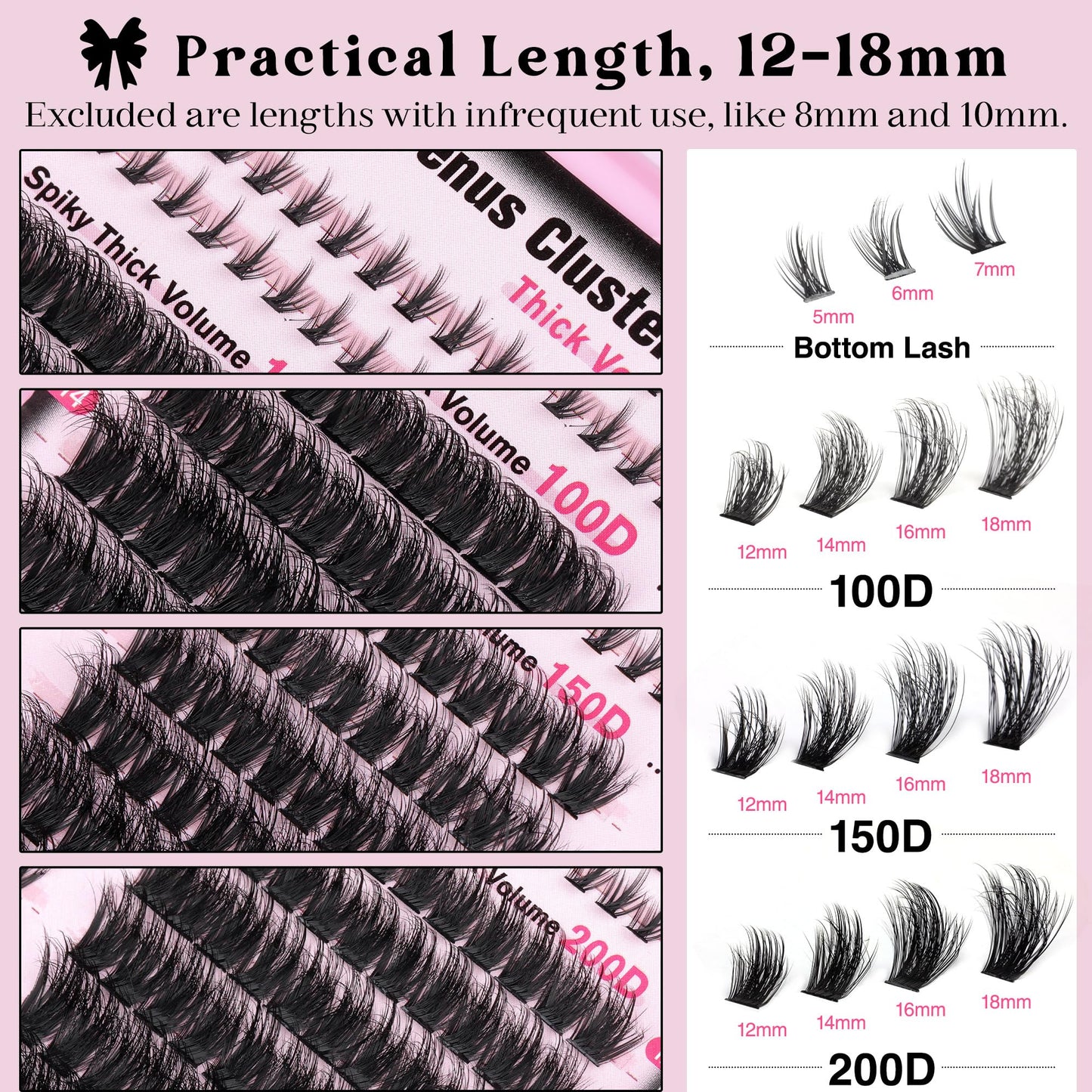 Goddvenus Pre-made Spikes Lash Clusters Wispy Manga Eyelash Clusters