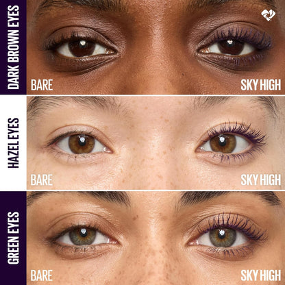 Maybelline Lash Sensational Sky High Washable Mascara Makeup, Volumizing, Lengthening, Defining, Curling, Multiplying, Buildable Formula, Blackest Black, 1 Count