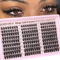 Goddvenus Brown Wispy Eye Lash Clusters Kit Natural Cluster Eyelash Extensions Kit False Eyelash Clusters Fluffy DIY Individual Lash Extensions Kit C Curl