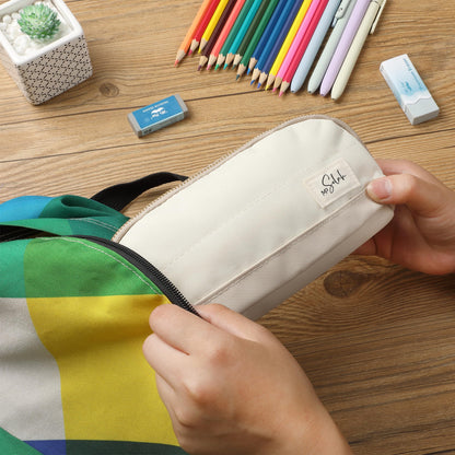 Mr. Pen- Wide-Opening Pencil Case, Triangle Design