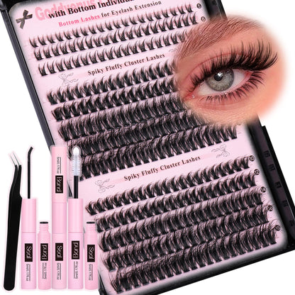 Goddvenus Pre-made Spikes Lash Clusters Wispy Manga Eyelash Clusters