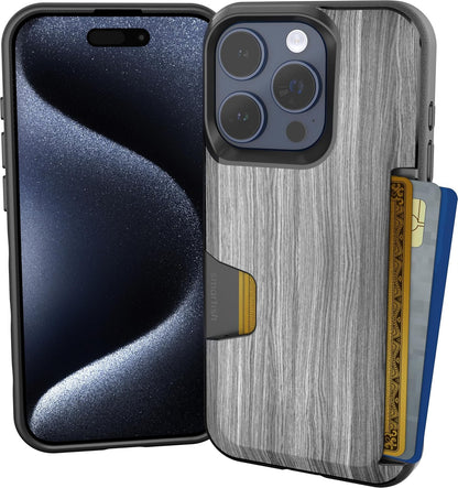 Smartish® iPhone 13 Wallet Case - Wallet Slayer Vol. 1 [Slim + Protective] Credit Card Holder - Drop Tested Hidden Credit Card Slot Cover for Apple iPhone 13 - Black Tie Affair