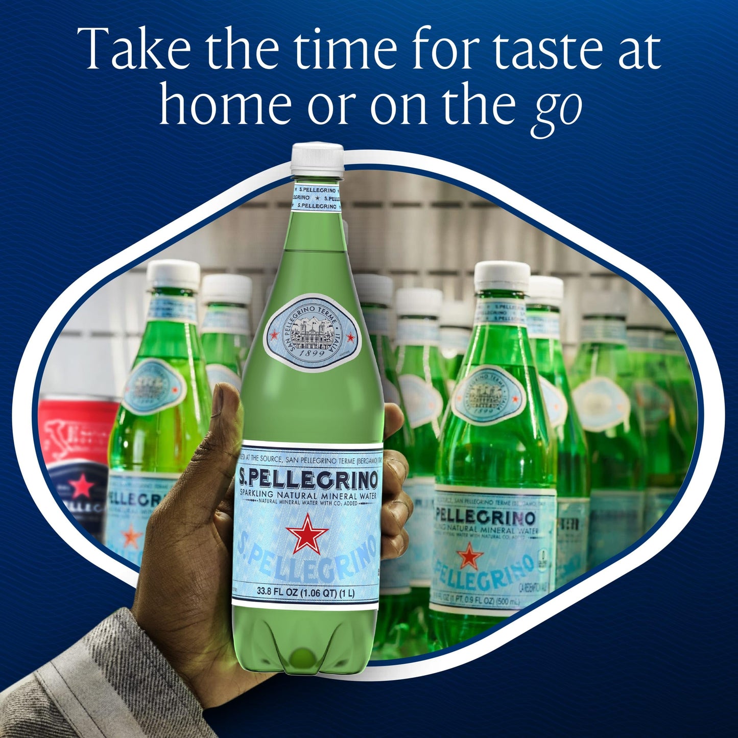 S.Pellegrino Sparkling Natural Mineral Water, Plastic Bottles, 16.9 Fl Oz (Pack of 12)