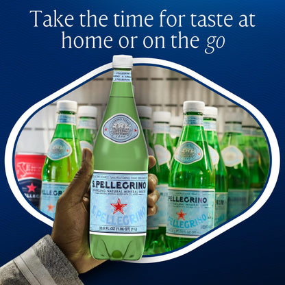S.Pellegrino Sparkling Natural Mineral Water, Plastic Bottles, 16.9 Fl Oz (Pack of 12)