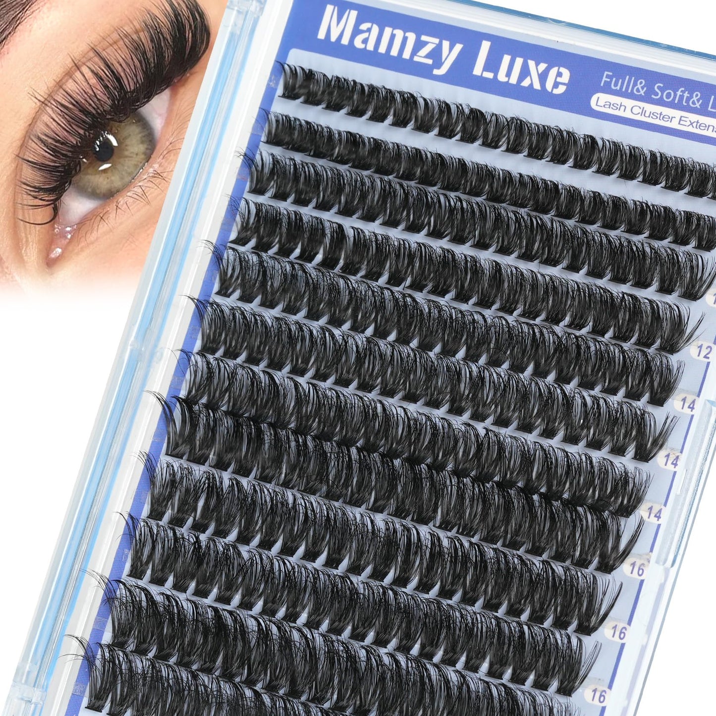 Lash Clusters Wispy 100D Eyelash Clusters 10-18mm Fluff Cluster Eyelash Extensions D Curl No Plastic Feel Individual Lashes Extension 204 Pcs Versatile False Eyelashes Clusters