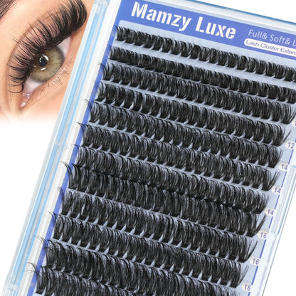 Lash Clusters Wispy 100D Eyelash Clusters 10-18mm Fluff Cluster Eyelash Extensions D Curl No Plastic Feel Individual Lashes Extension 204 Pcs Versatile False Eyelashes Clusters