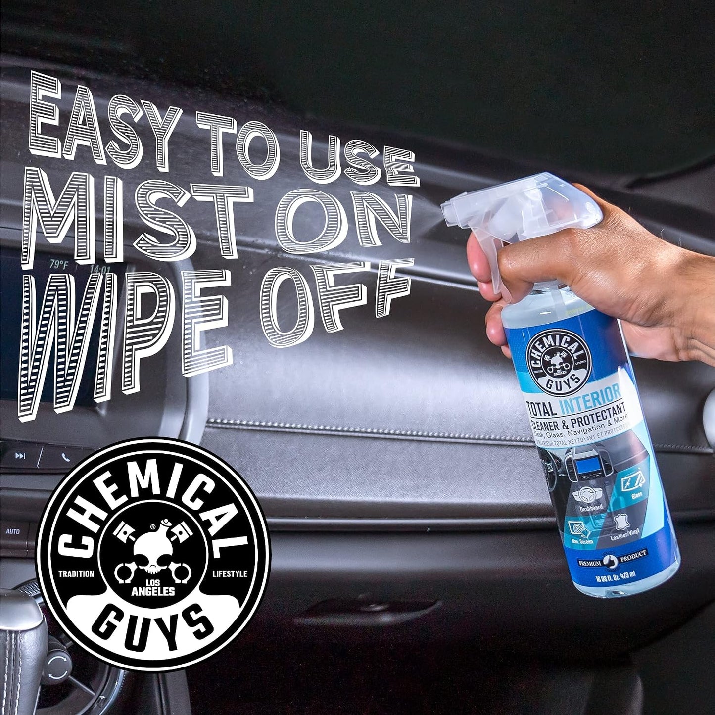 Chemical Guys, Total Interior Cleaner, Protectant & Car Detailer, 16 oz