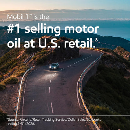 Mobil 1 Advanced Fuel Economy Full Synthetic Motor Oil 0W-20, 5 Quart