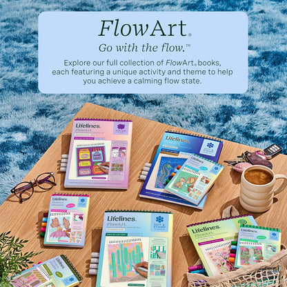 Lifelines FlowArt Mini Activity Pads, 3-Pack, Dot-by-Letter Coloring Books
